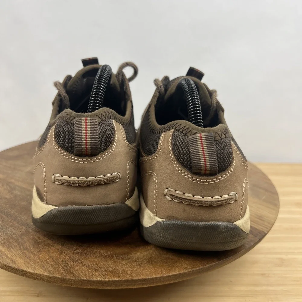 Lands' End Men's Leather Boat Shoes Brown Casual Lace Up Comfort Size 9